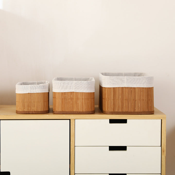 Elegant Storage Baskets Made of Natural Bamboo Bowlift