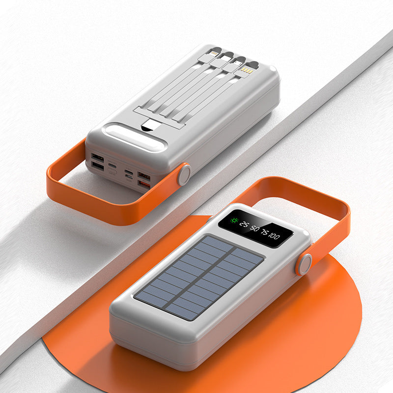 Solar Powerbank with Integrated Cable Management by Bowlift