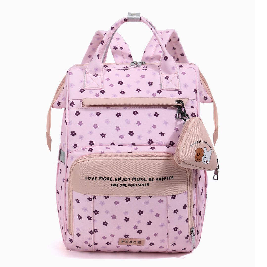 Stylish Floral Pattern School Backpack Bowlift