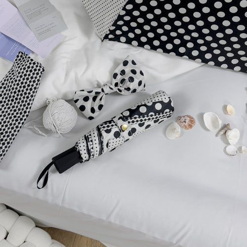 Women's Foldable Shopping Bag with Fashionable Polka Dot Pattern Bowlift