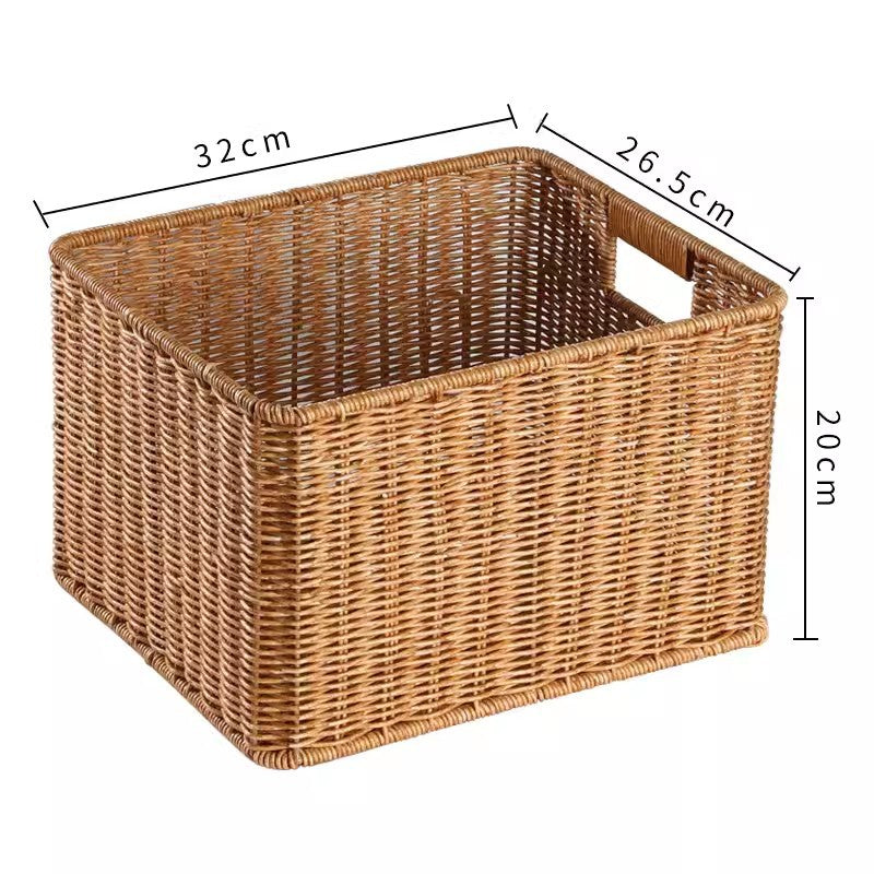 Handwoven Rectangular Storage Basket Bowlift