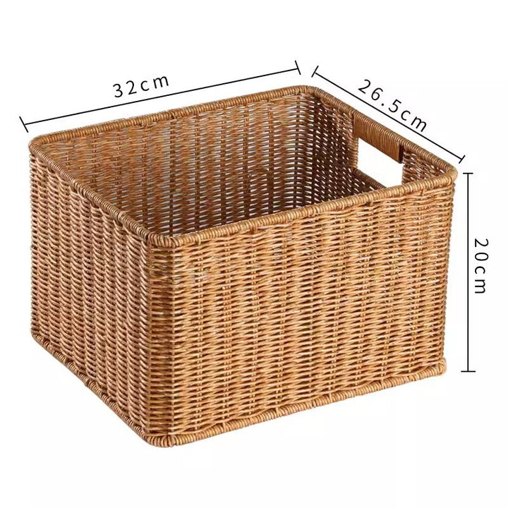 Handwoven Rectangular Storage Basket Bowlift