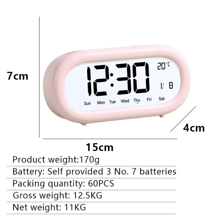 Digital alarm clock with temperature display and large LED display Bowlift