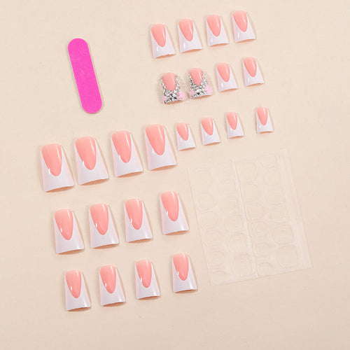 Decorative 3D French Tip Nail Art Extensions Bowlift