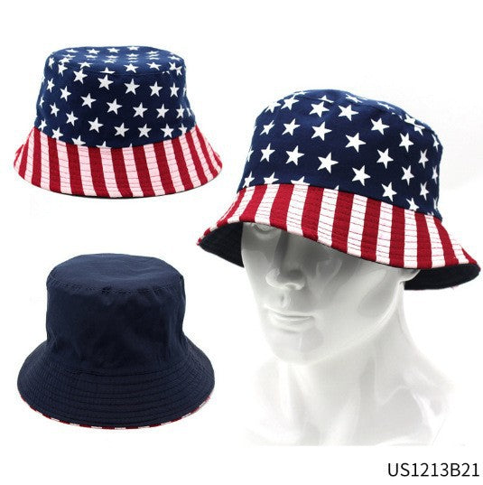 Unisex nan Tall Velvet Patriotic Top Hat with Star Band and Wide Brim Bowlift