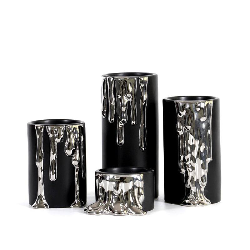 Decorative Drip Candle Holder Set