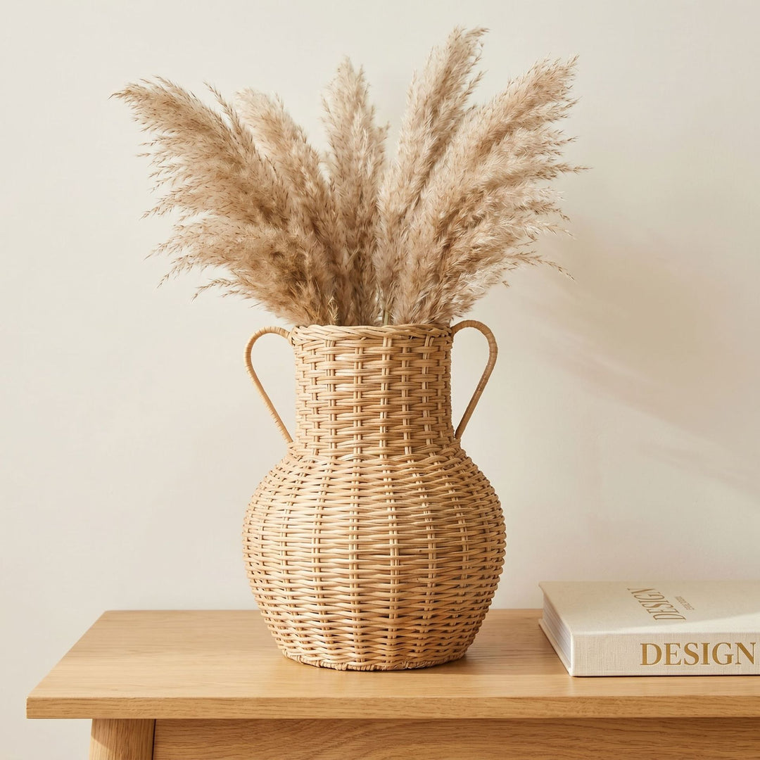 Handcrafted decorative basket made of natural weave Bowlift