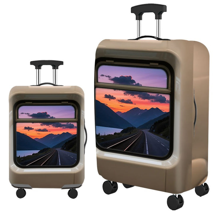 Artistic Cat-Themed Hard Shell Suitcase Bowlift