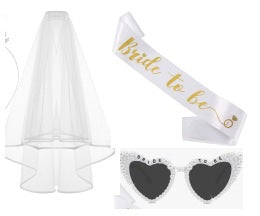 Women's Wedding Tiara and Veil Set Bowlift