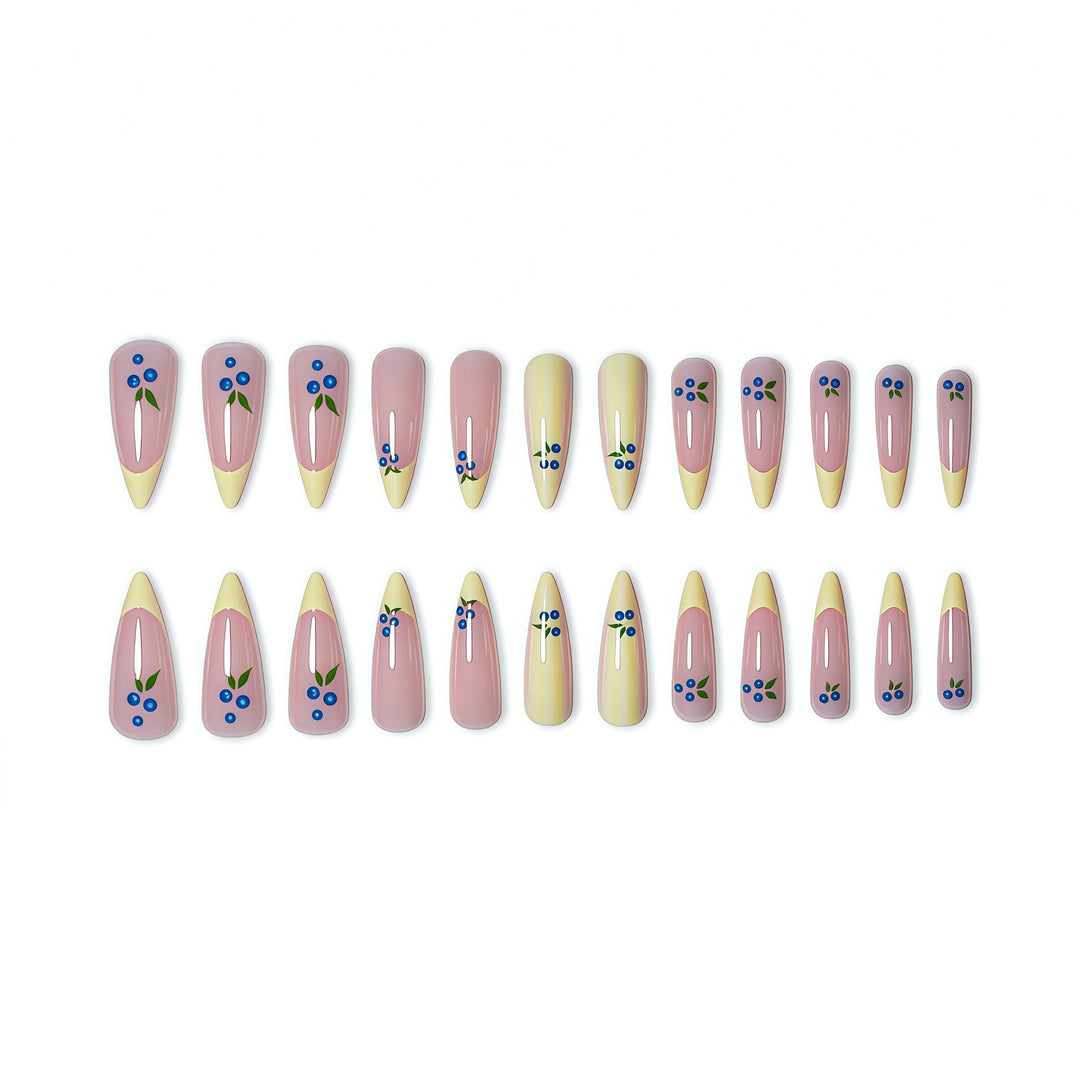 Floral Press-On Nail Enhancements Bowlift