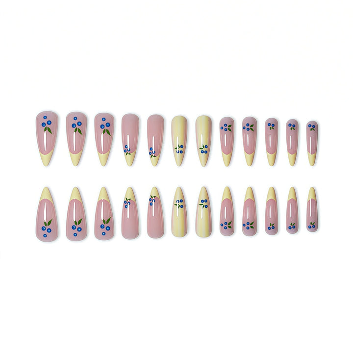 Floral Press-On Nail Enhancements Bowlift