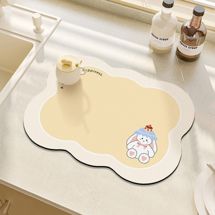 Cute Bear-Themed Absorbent Kitchen Mat