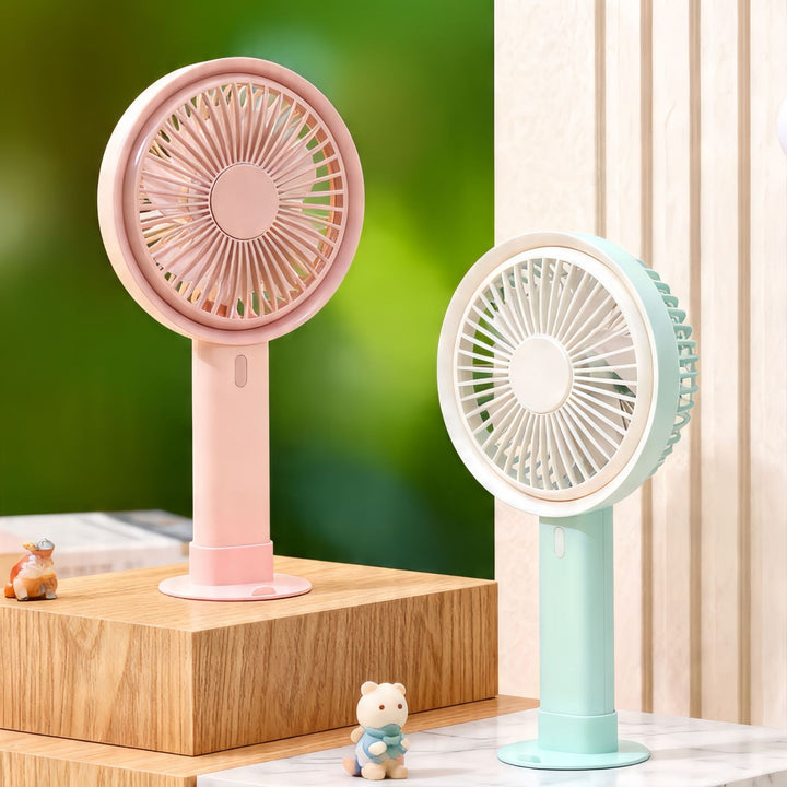 Women's Portable Table Fan with Flexible Tilt Mechanism and USB Connection Bowlift