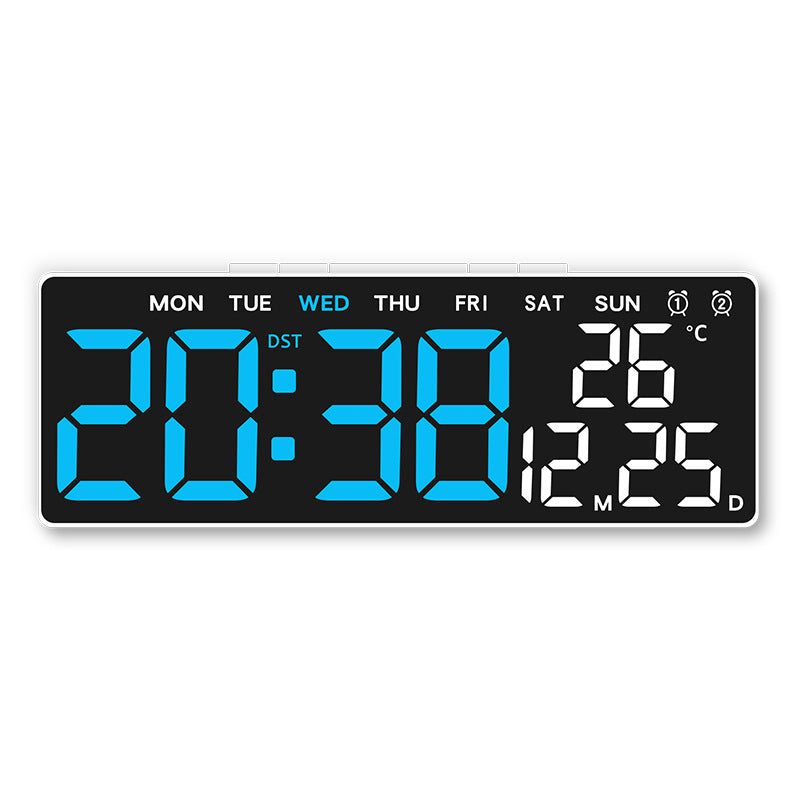 Digital weather alarm clock with large LED display and temperature display Bowlift