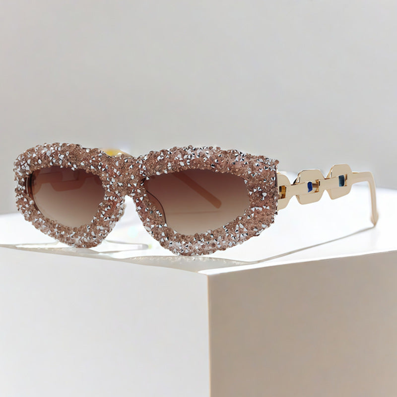 Ladies glamorous sunglasses with embellished frame Bowlift