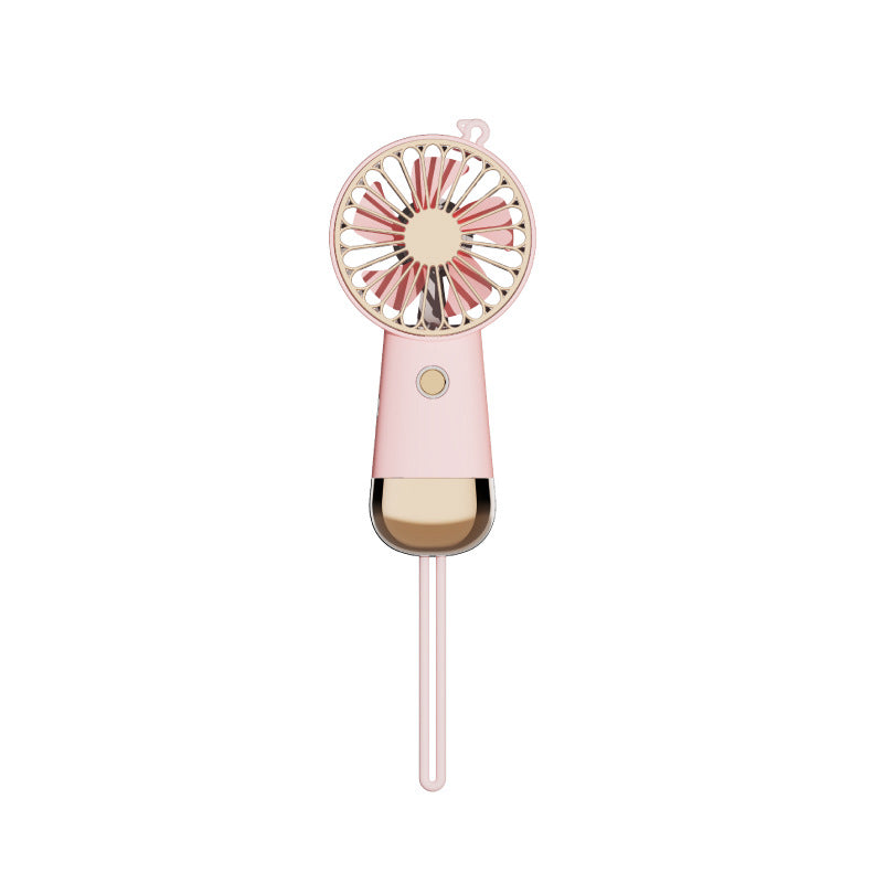 Ladies portable hand fan with USB charging function and ergonomic handle Bowlift