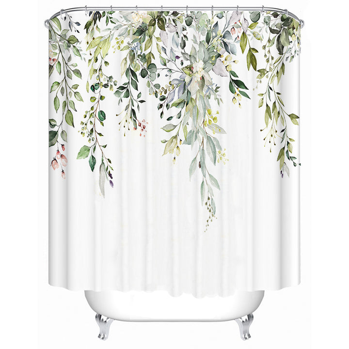 Artistic Floral Shower Curtain Bowlift