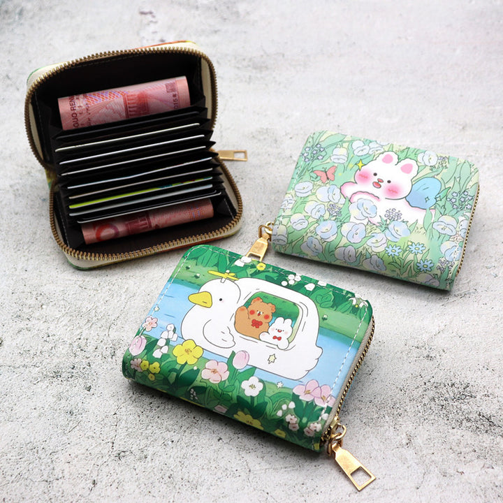 Cartoon-Themed Zip Wallet