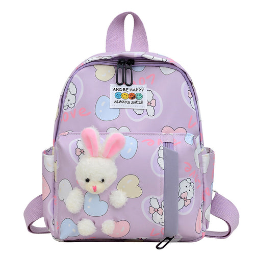 Cute Plush Bunny-Themed Mini Backpack Bowlift
