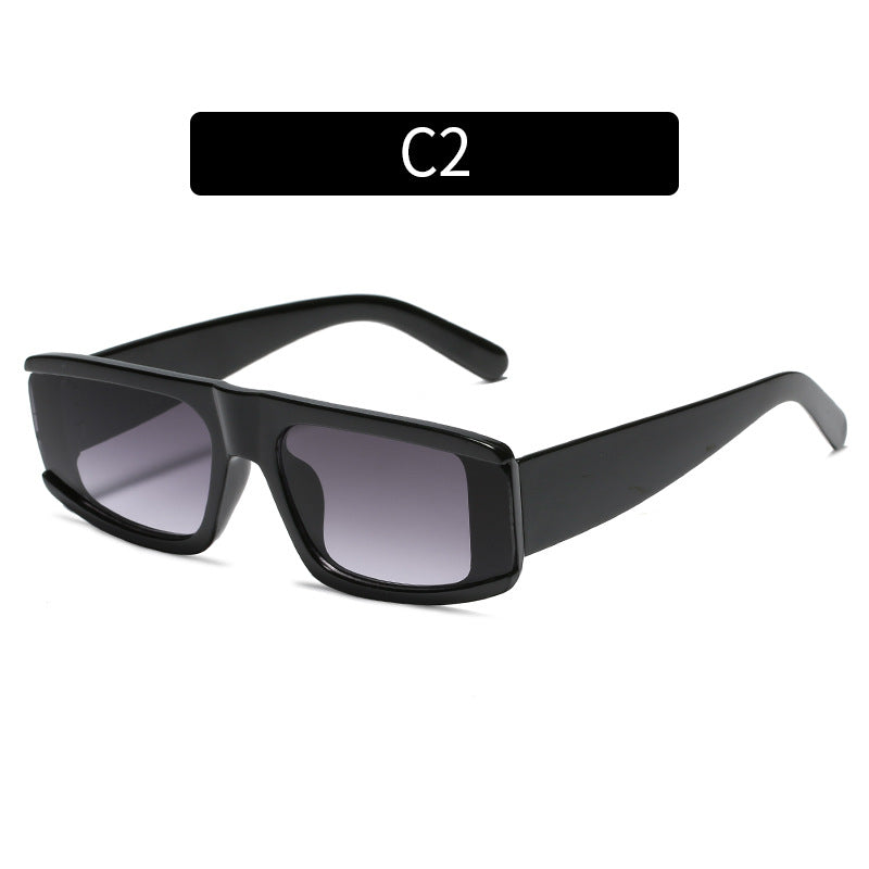 Bold Rectangular Frame Sunglasses
