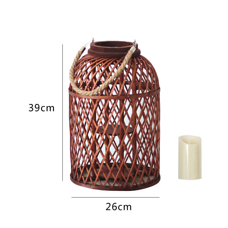 Decorative lantern made of braided material Bowlift