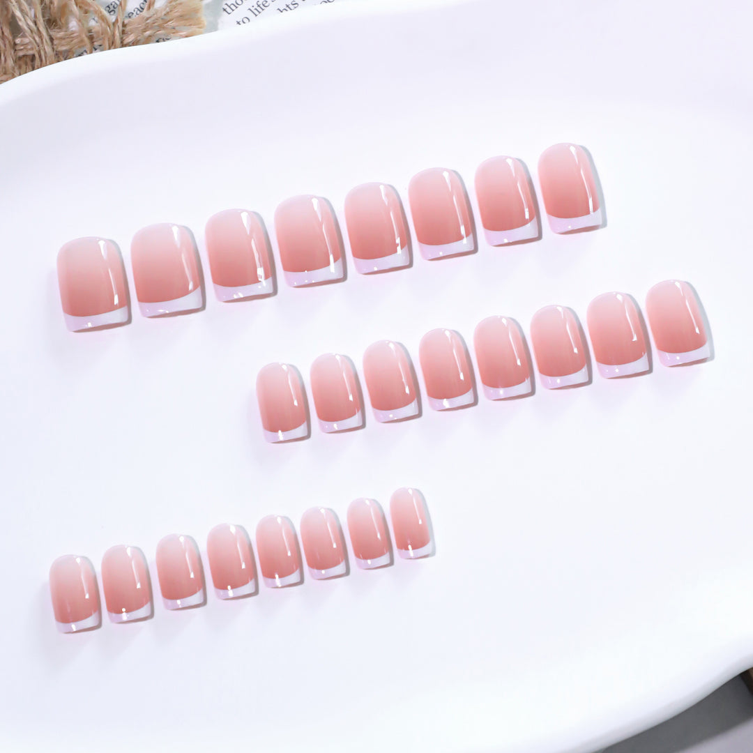Elegant French Manicure Nail Art Bowlift