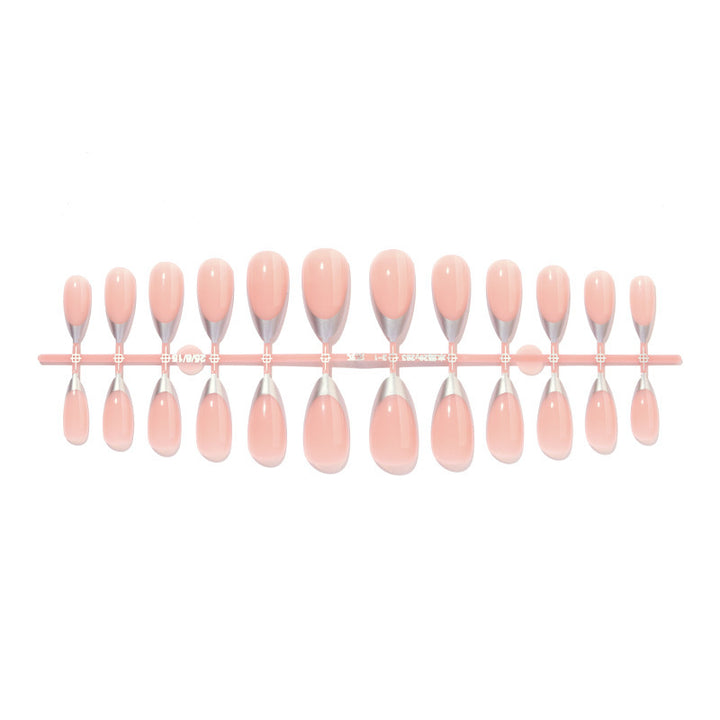 Acrylic Nail Set with Modern French Tip Design Bowlift