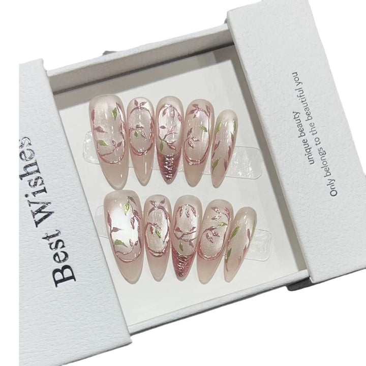 Artistic Floral Nail Tips Bowlift