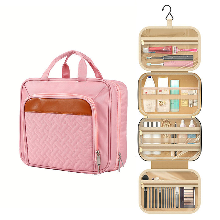 Cosmetic Organizer Bag with Intelligent Interior Layout Bowlift