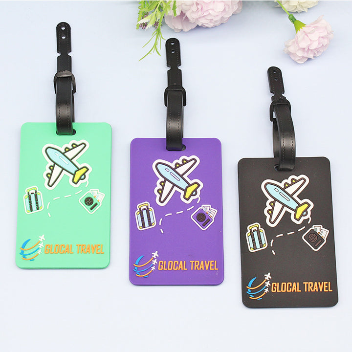Unisex Luggage Tag with Playful Airplane Design Bowlift