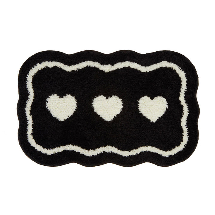 Heart-Shaped Decorative Bath Mat Bowlift