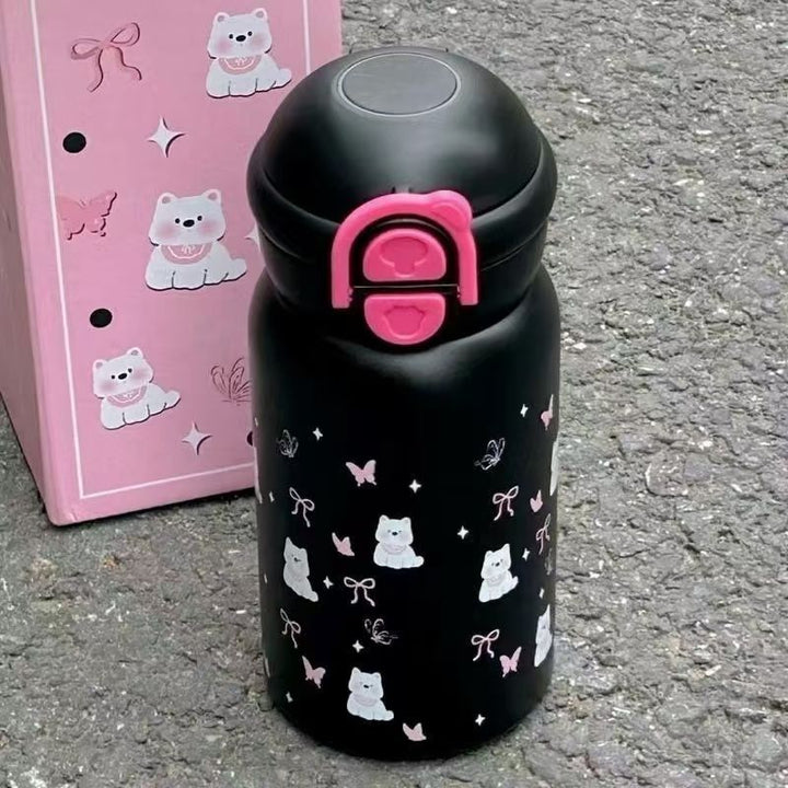 Ladies insulated drinking bottle with sweet Bowlift design