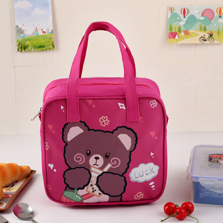 Children's Insulated Bear-Themed Lunch Bag Bowlift