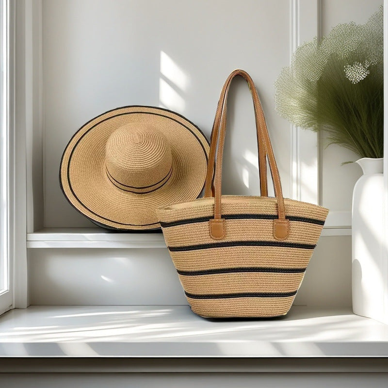 Beach bag with colorful stripes Bowlift