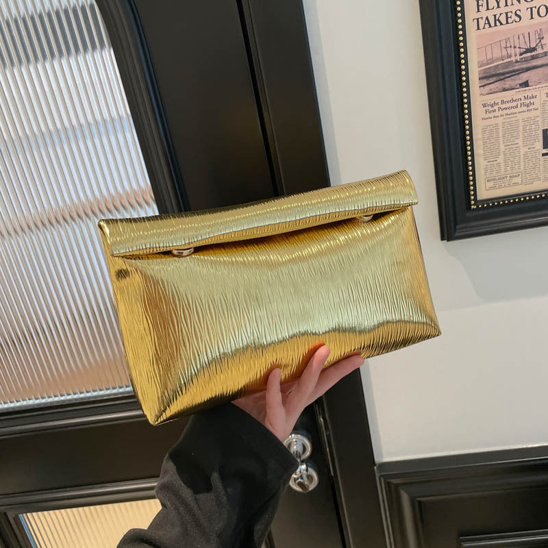 WoGlossy Textured Clutch Purse Bowlift