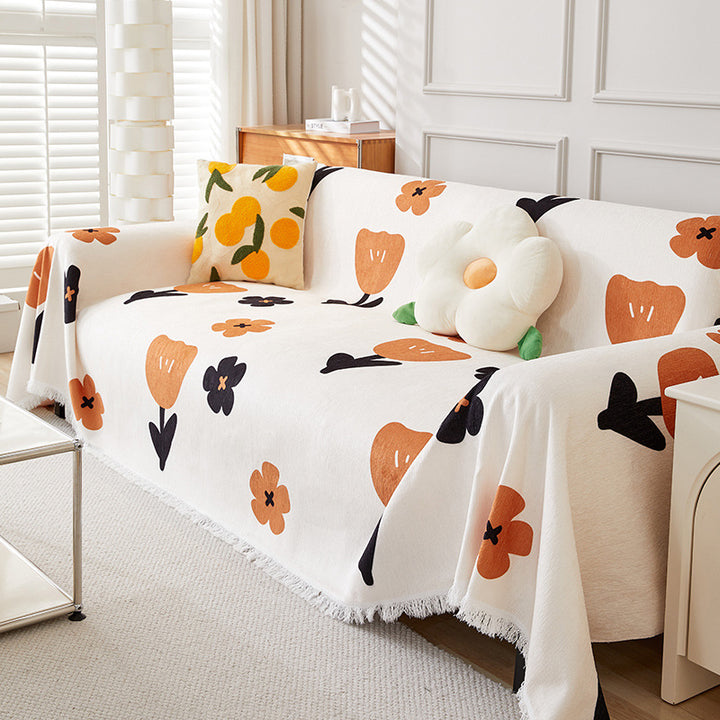 Floral Pattern Throw Blanket