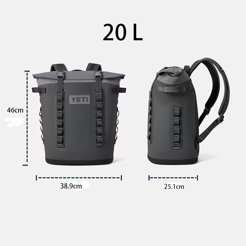 Unisex nan robust waterproof cooler backpack with roll closure and durable outer shell Bowlift