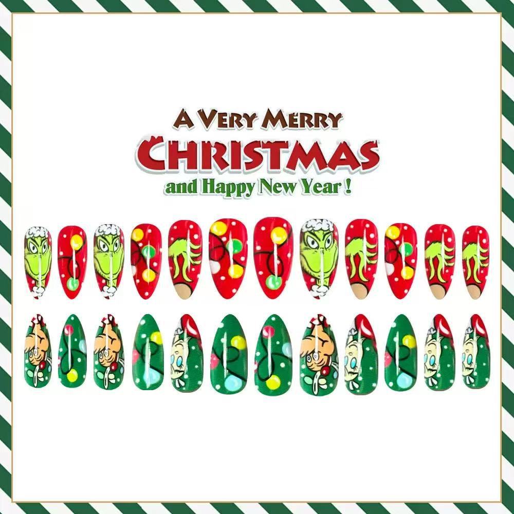 Artificial nail set with creative Christmas motifs Bowlift