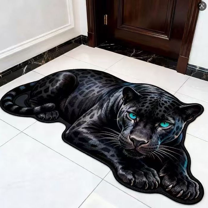Plush Tiger-Shaped Carpet