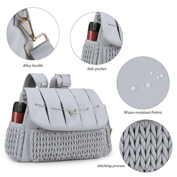 Fashionable backpack with braided design Bowlift