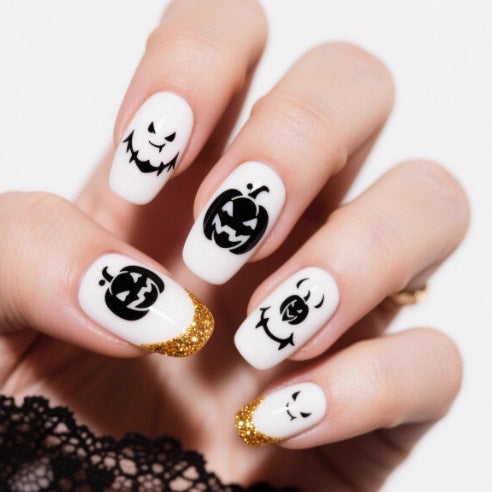 Artistic Halloween Themed Nail Art Bowlift