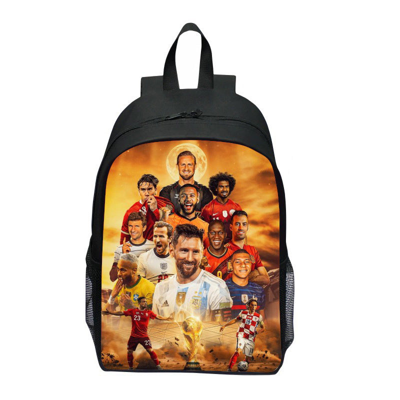 Backpack with Striking Sports Motif Bowlift