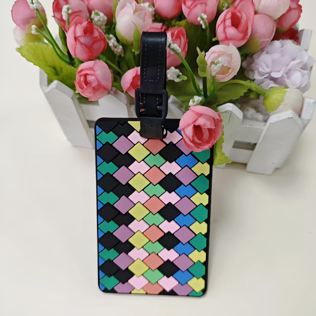 Unisex Luggage Tag in Creative Geometric Design Bowlift