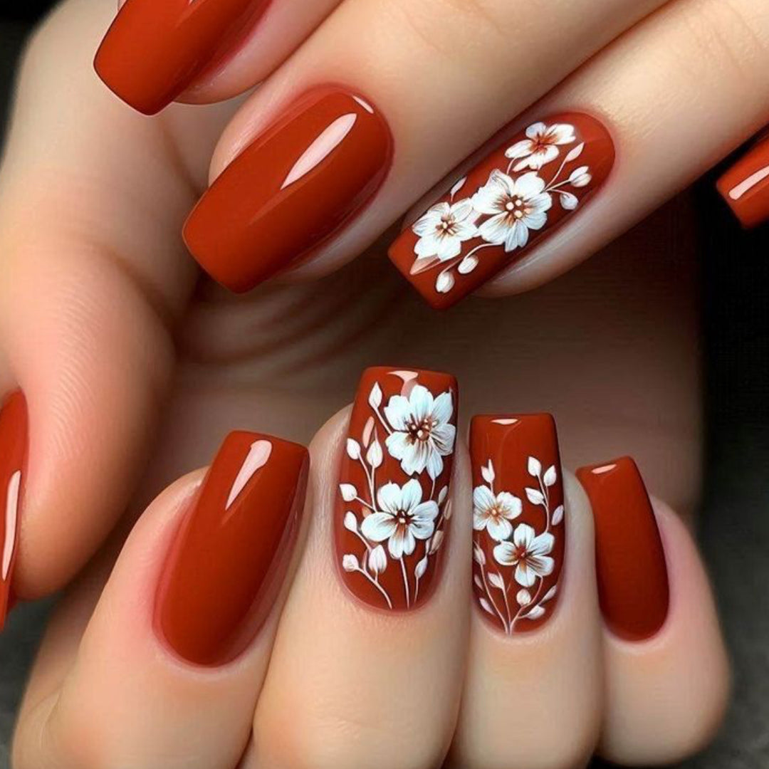 Floral Acrylic Nail Art Extensions Bowlift 1789713260