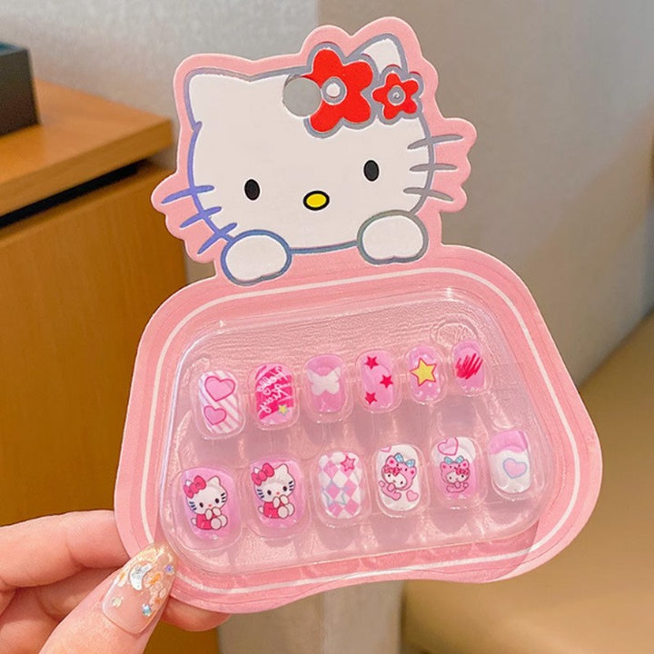 Artificial nails with sweet animal design Bowlift
