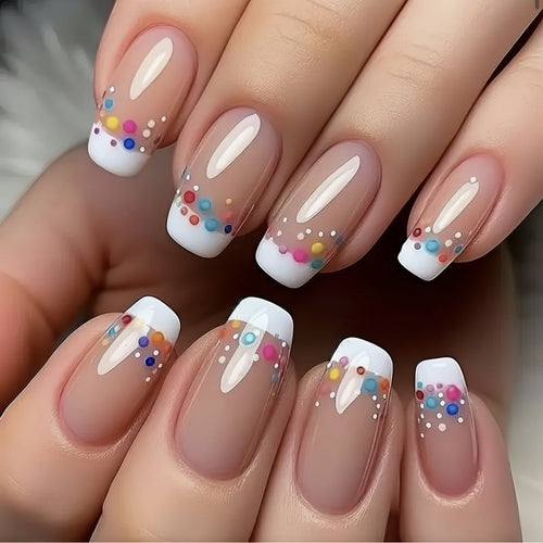 Creative artificial nails with colorful accents Bowlift