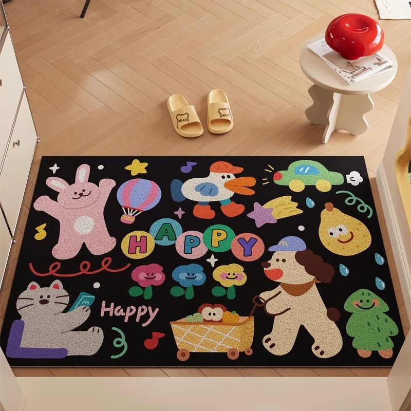 Playful Cartoon-Themed Soft Floor Mat