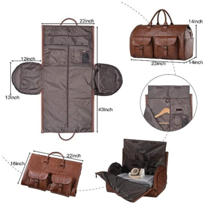 Elegant Travel Bag in Vintage Look with Multiple Pockets Bowlift