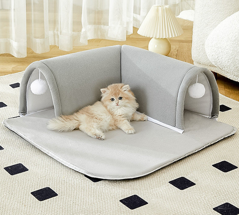 Cozy Enclosed  Lounge  Dog Bed