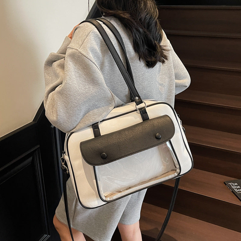 Elegant shoulder bag with multifunctional compartments Bowlift